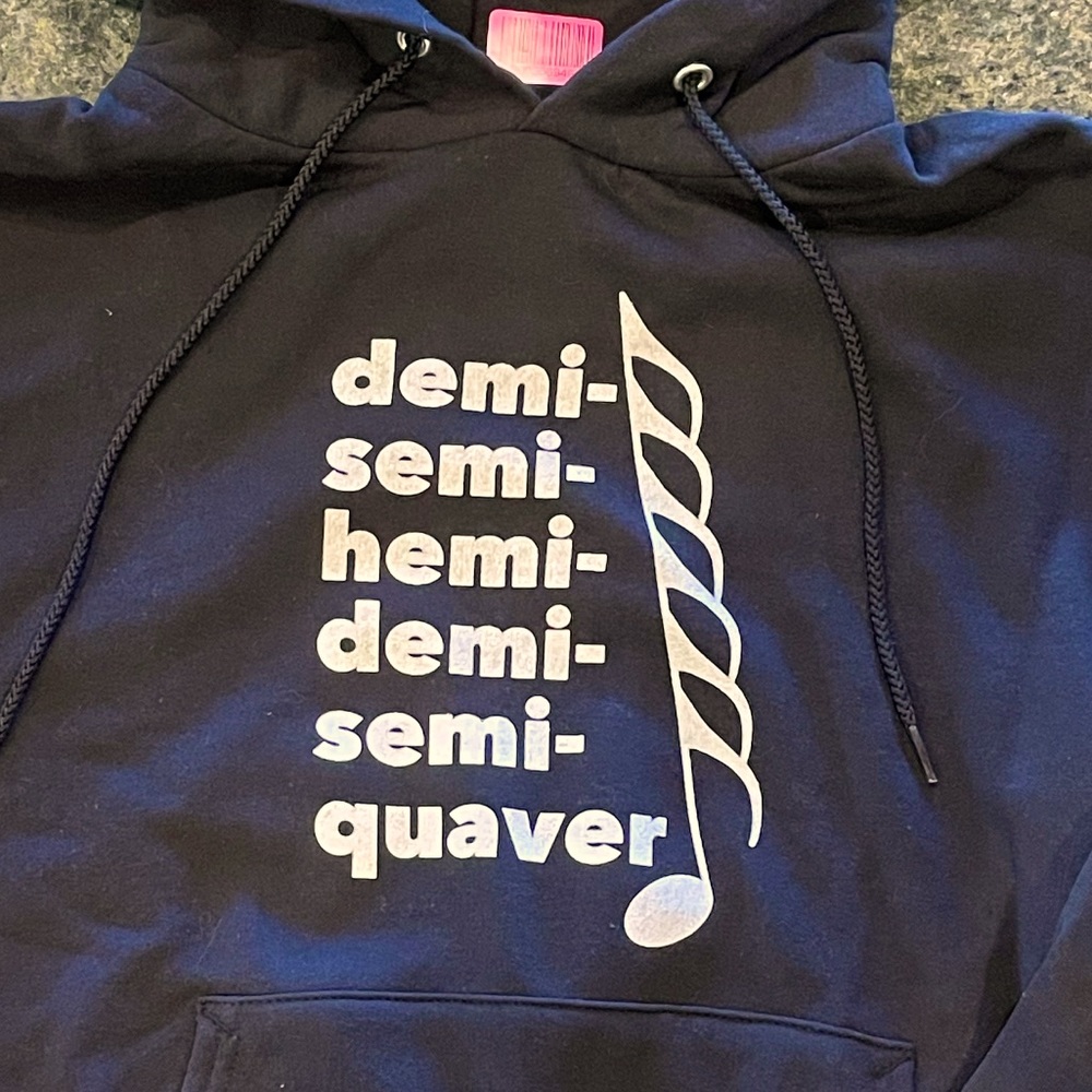 Musical note hoodie sweatshirt